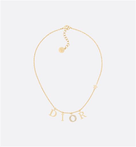 dior gold necklace.